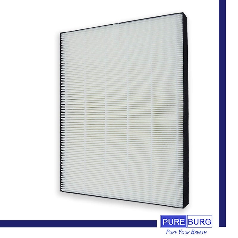 PUREBURG Replacement Filter Compatible with Sharp FP-F60UW FP-F60U-W Air Purifier # FZ-F60HFU FZ-F60DFU, H13 HEPA + Activated Carbon Filter Air Clean VOCs - Image 2